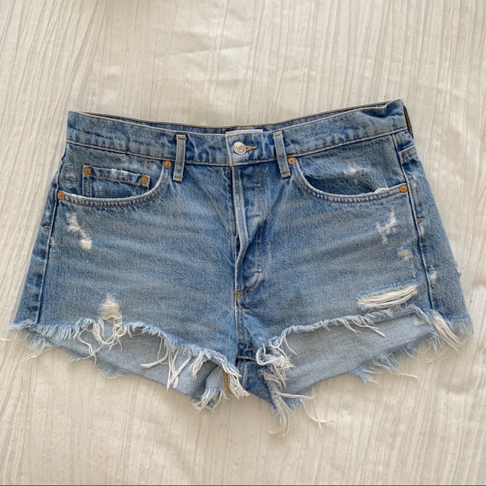 jean shorts agolde